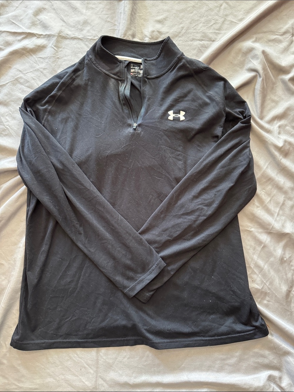 Under Armour Black Long-Sleeve Quarter Zip Performance Top